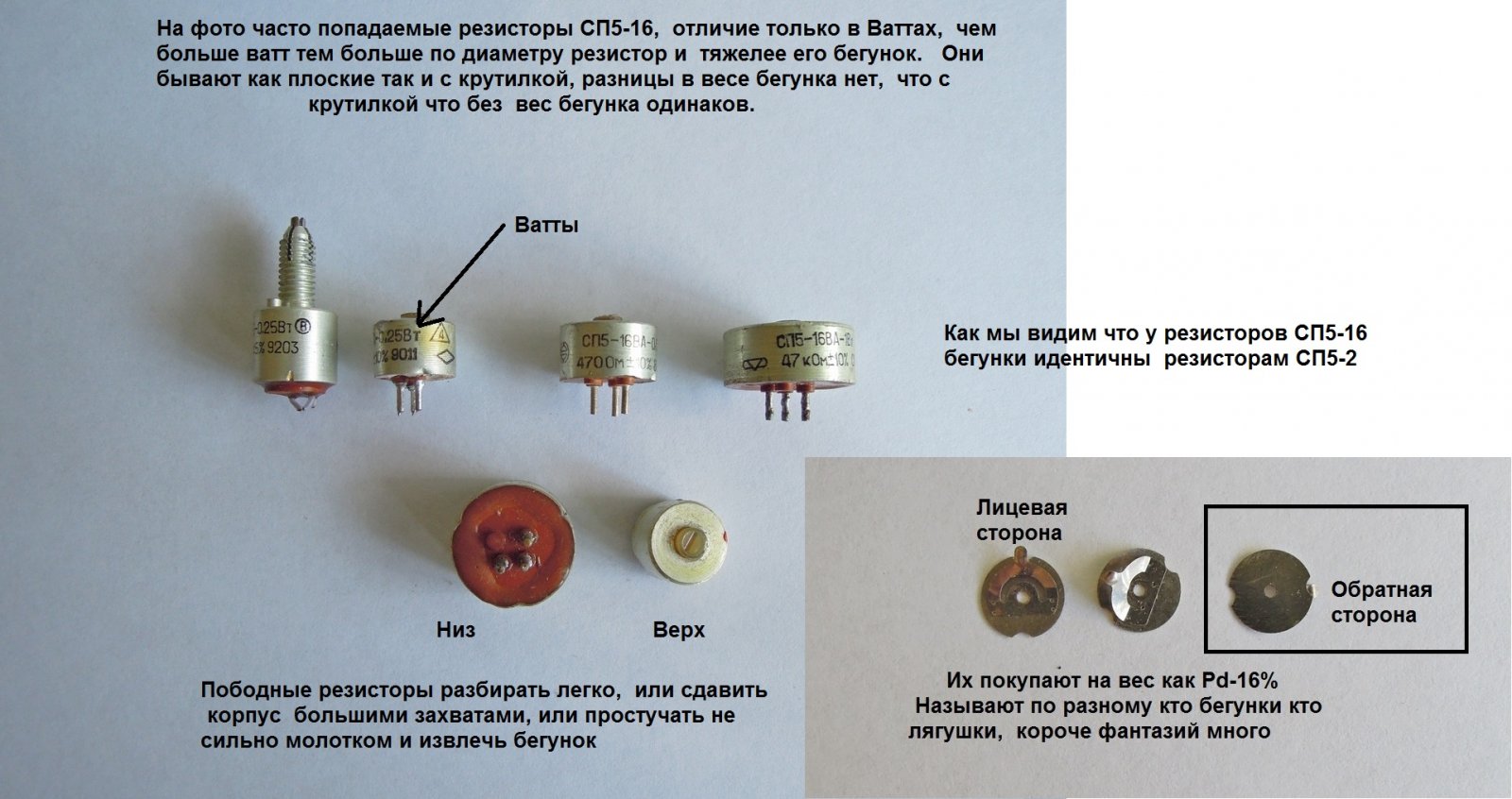 СП 3 резисторы переменные сопротивления